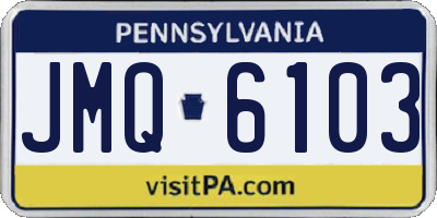 PA license plate JMQ6103