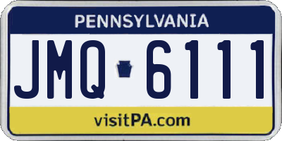 PA license plate JMQ6111