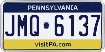 PA license plate JMQ6137