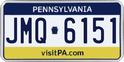 PA license plate JMQ6151