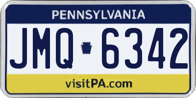 PA license plate JMQ6342