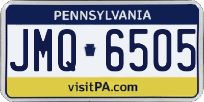 PA license plate JMQ6505