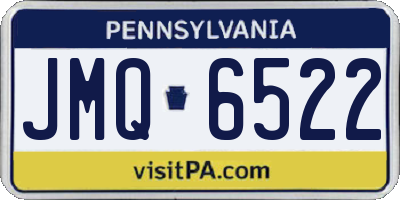 PA license plate JMQ6522
