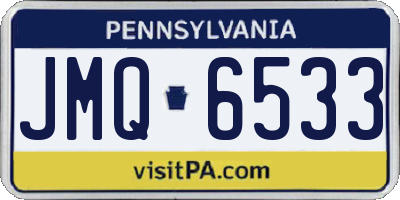 PA license plate JMQ6533