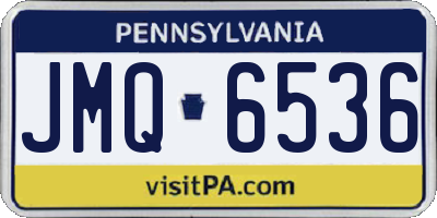 PA license plate JMQ6536