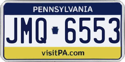 PA license plate JMQ6553