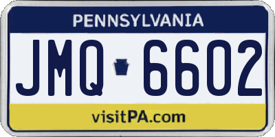 PA license plate JMQ6602