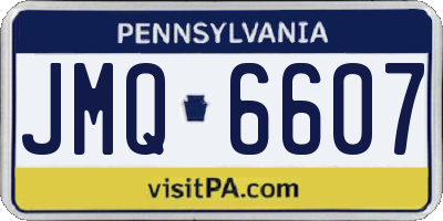 PA license plate JMQ6607