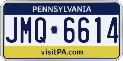 PA license plate JMQ6614