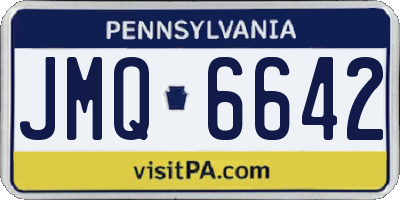 PA license plate JMQ6642