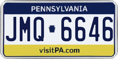 PA license plate JMQ6646
