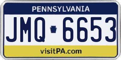 PA license plate JMQ6653