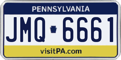PA license plate JMQ6661