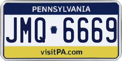 PA license plate JMQ6669