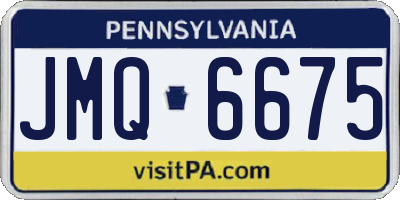 PA license plate JMQ6675