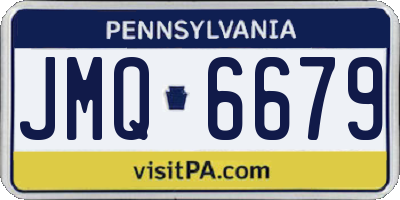 PA license plate JMQ6679