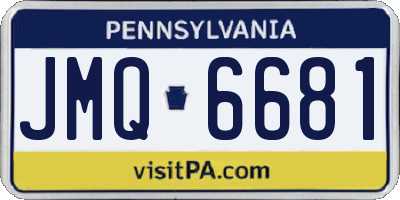 PA license plate JMQ6681