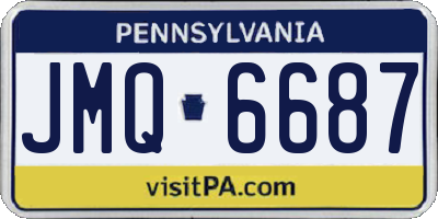 PA license plate JMQ6687