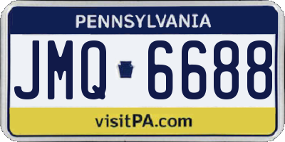 PA license plate JMQ6688