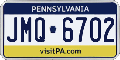 PA license plate JMQ6702