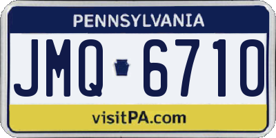 PA license plate JMQ6710