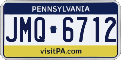 PA license plate JMQ6712
