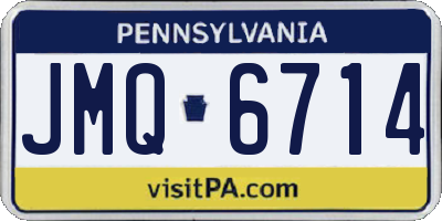 PA license plate JMQ6714