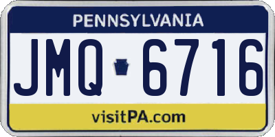 PA license plate JMQ6716