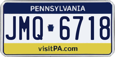 PA license plate JMQ6718