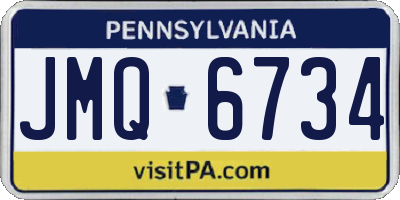 PA license plate JMQ6734