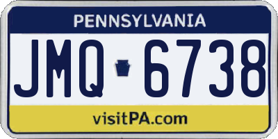 PA license plate JMQ6738