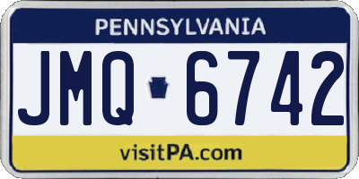 PA license plate JMQ6742