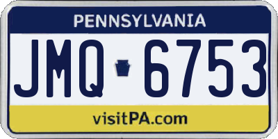 PA license plate JMQ6753