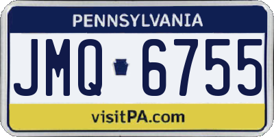 PA license plate JMQ6755