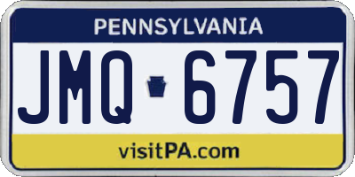 PA license plate JMQ6757