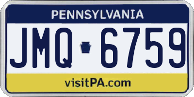 PA license plate JMQ6759