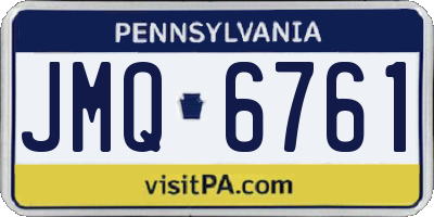 PA license plate JMQ6761