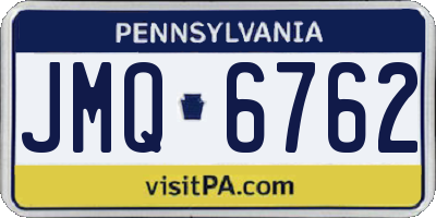 PA license plate JMQ6762