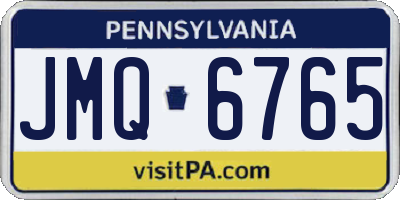 PA license plate JMQ6765