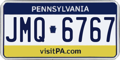 PA license plate JMQ6767