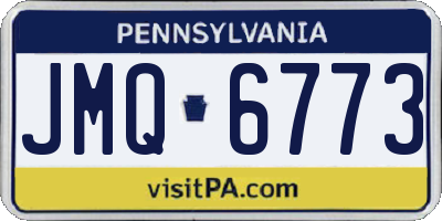 PA license plate JMQ6773