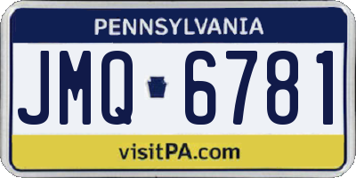 PA license plate JMQ6781
