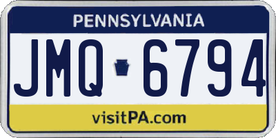 PA license plate JMQ6794