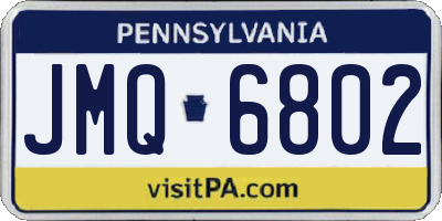 PA license plate JMQ6802
