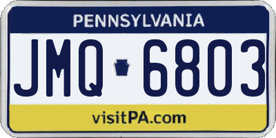 PA license plate JMQ6803