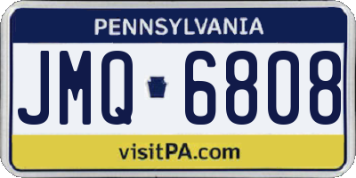 PA license plate JMQ6808