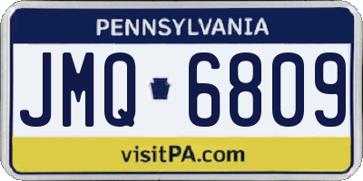 PA license plate JMQ6809
