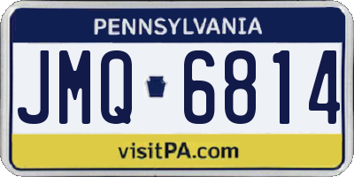 PA license plate JMQ6814