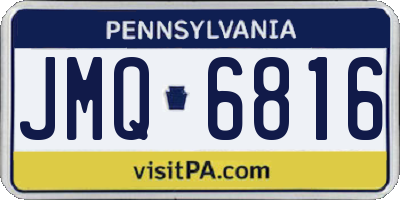 PA license plate JMQ6816