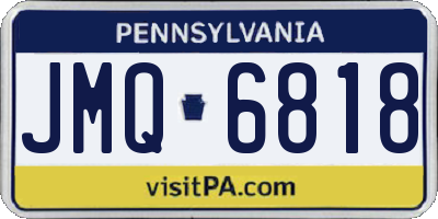 PA license plate JMQ6818